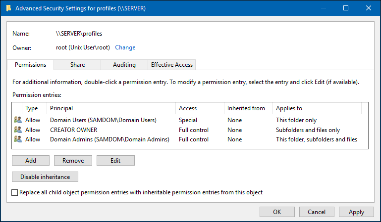 group policy client service failed the logon access is denied roaming profile